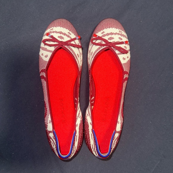 Rothy's Red and Cream Women's Flats - Picture 4 of 5